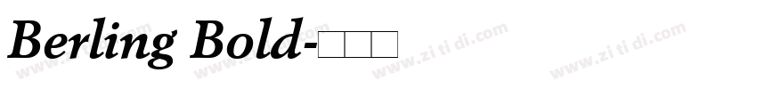 Berling Bold字体转换